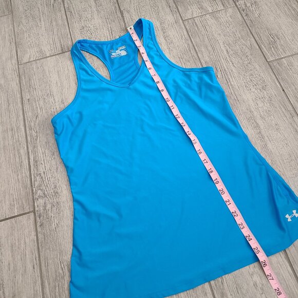 Under Armour Women’s HeatGear Fitted Racerback Tank Top Blue Size Medium - Picture 4 of 6